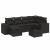 Set canapele de grădină cu perne, 7 piese, negru, poliratan GartenMobel Dekor
