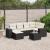 Set canapele de grădină cu perne, 7 piese, negru, poliratan GartenMobel Dekor