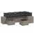 Set canapele de grădină, 7 piese, cu perne, gri, poliratan GartenMobel Dekor