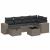 Set canapele de grădină cu perne, 7piese gri deschis poliratan GartenMobel Dekor