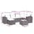 Set canapele de grădină cu perne, 7piese gri deschis poliratan GartenMobel Dekor