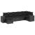 Set canapele de grădină cu perne, 7 piese, negru, poliratan GartenMobel Dekor