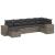 Set canapele de grădină, 7 piese, cu perne, gri, poliratan GartenMobel Dekor