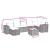 Set canapele de grădină, 8 piese, cu perne, bej, poliratan GartenMobel Dekor