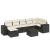 Set mobilier de grădină cu perne, 8 piese, negru, poliratan GartenMobel Dekor