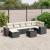 Set mobilier de grădină cu perne, 8 piese, negru, poliratan GartenMobel Dekor