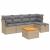 Set canapele de grădină, 6 piese, cu perne, bej, poliratan GartenMobel Dekor