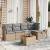 Set canapele de grădină, 6 piese, cu perne, bej, poliratan GartenMobel Dekor