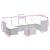 Set mobilier de grădină cu perne, 8 piese, negru, poliratan GartenMobel Dekor