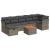 Set canapele de grădină cu perne, 8 piese, gri, poliratan GartenMobel Dekor