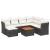 Set mobilier de grădină cu perne, 8 piese, negru, poliratan GartenMobel Dekor