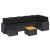 Set mobilier de grădină cu perne, 8 piese, negru, poliratan GartenMobel Dekor