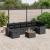 Set mobilier de grădină cu perne, 8 piese, negru, poliratan GartenMobel Dekor