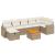 Set canapele de grădină, 8 piese, cu perne, bej, poliratan GartenMobel Dekor