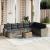 Set canapele de grădină, 9 piese, cu perne, gri, poliratan GartenMobel Dekor