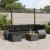 Set canapele de grădină cu perne, 7 piese, negru, poliratan GartenMobel Dekor
