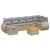 Set canapele de grădină, 8 piese, cu perne, bej, poliratan GartenMobel Dekor