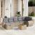 Set canapele de grădină, 8 piese, cu perne, bej, poliratan GartenMobel Dekor
