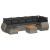 Set canapele de grădină cu perne, 8 piese, gri, poliratan GartenMobel Dekor