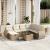 Set canapele de grădină, 8 piese, cu perne, bej, poliratan GartenMobel Dekor