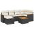 Set canapele de grădină cu perne, 7 piese, negru, poliratan GartenMobel Dekor
