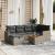 Set canapele de grădină, 7 piese, cu perne, gri, poliratan GartenMobel Dekor