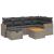 Set canapele de grădină, 7 piese, cu perne, gri, poliratan GartenMobel Dekor