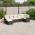 Set canapele de grădină cu perne, 7 piese, negru, poliratan GartenMobel Dekor