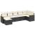 Set canapele de grădină cu perne, 7 piese, negru, poliratan GartenMobel Dekor