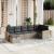 Set canapele de grădină, 7 piese, cu perne, gri, poliratan GartenMobel Dekor