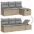 Set canapele de grădină, 7 piese, cu perne, bej, poliratan GartenMobel Dekor