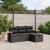 Set mobilier de grădină cu perne, 4 piese, negru, poliratan GartenMobel Dekor