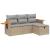 Set canapele de grădină, 4 piese, cu perne, mix bej, poliratan GartenMobel Dekor