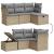 Set canapele de grădină, 4 piese, cu perne, mix bej, poliratan GartenMobel Dekor