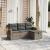 Set canapea de grădină cu perne, 4 piese, gri, poliratan GartenMobel Dekor