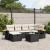 Set canapele de grădină cu perne, 7 piese, negru, poliratan GartenMobel Dekor