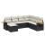 Set canapele de grădină cu perne, 7 piese, negru, poliratan GartenMobel Dekor