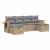 Set canapele de grădină, 6 piese, cu perne, bej, poliratan GartenMobel Dekor