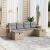 Set canapele de grădină, 6 piese, cu perne, bej, poliratan GartenMobel Dekor