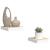 Rafturi perete suspendate 2 buc. alb/stejar 23x23,5x3,8 cm MDF GartenMobel Dekor