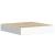 Rafturi perete suspendate 4 buc. alb/stejar 23x23,5x3,8 cm MDF GartenMobel Dekor