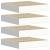 Rafturi perete suspendate 4 buc. alb/stejar 23x23,5x3,8 cm MDF GartenMobel Dekor