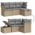 Set canapele de grădină, 4 piese, cu perne, mix bej, poliratan GartenMobel Dekor