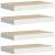 Rafturi perete suspendate 4 buc. alb/stejar 40x23x3,8 cm MDF GartenMobel Dekor