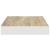 Rafturi perete suspendate 4 buc. alb/stejar 40x23x3,8 cm MDF GartenMobel Dekor