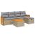 Set canapele de grădină, 6 piese, cu perne, bej, poliratan GartenMobel Dekor