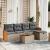 Set mobilier grădină cu perne, 6 piese, gri, poliratan GartenMobel Dekor