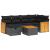 Set canapele de grădină cu perne, 7 piese, negru, poliratan GartenMobel Dekor