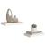 Rafturi perete suspendate 2 buc. alb/stejar 50x23x3,8cm MDF GartenMobel Dekor