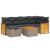 Set canapele de grădină, 7 piese, cu perne, gri, poliratan GartenMobel Dekor